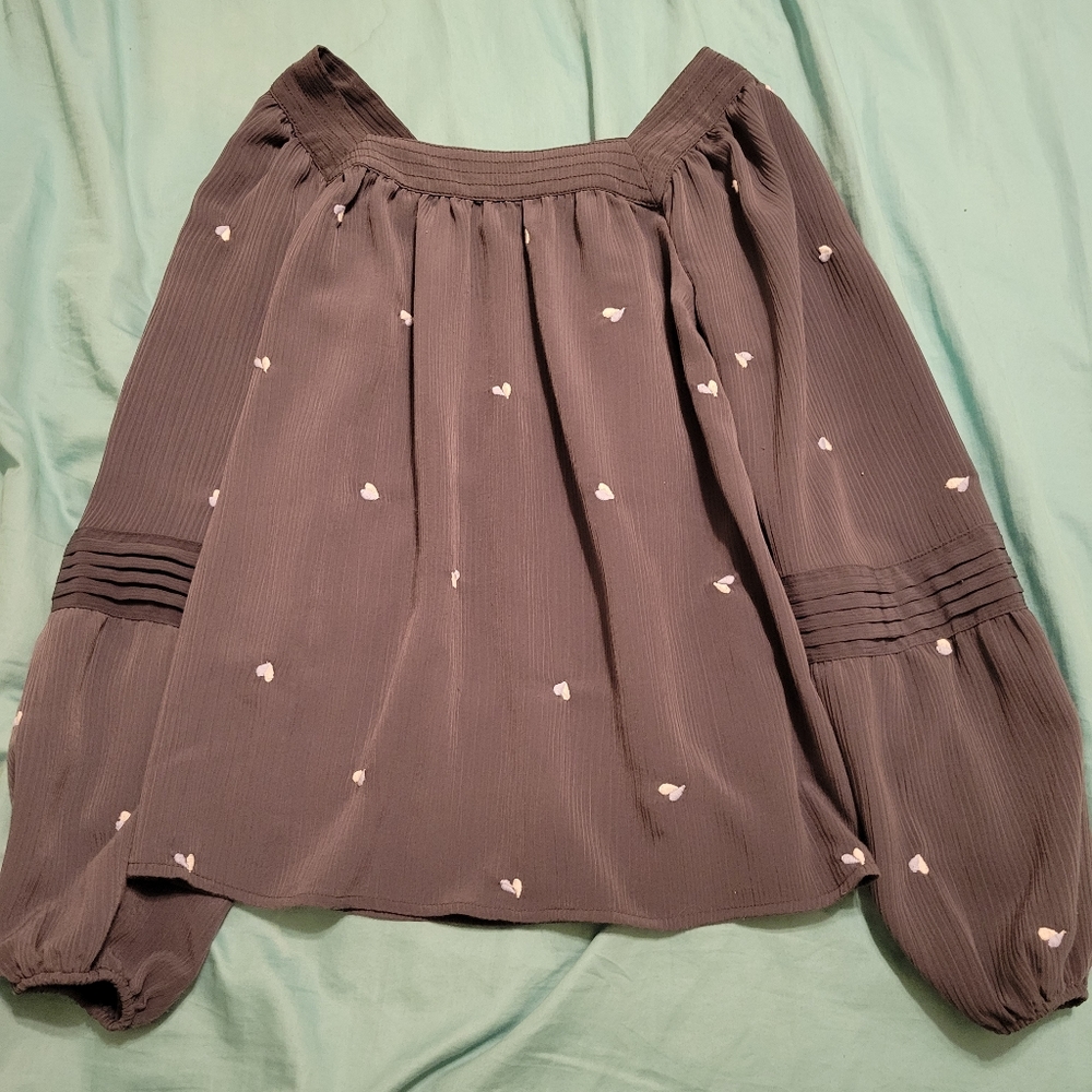 Lauren conrad square neck long sleeve top